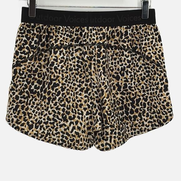 Outdoor Voices Leopard Print Relay 3" Short - Size Medium - Picture 6 of 8